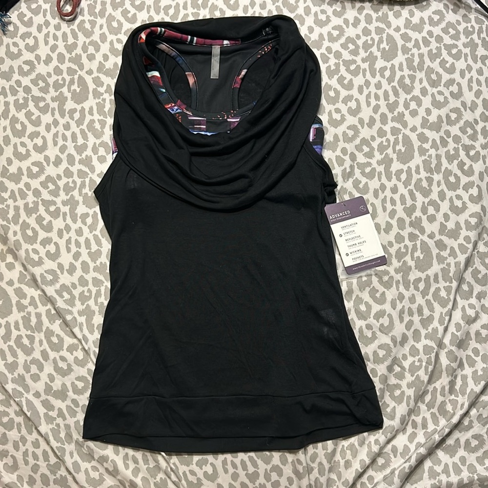 Work out shirt with a built in sports bra